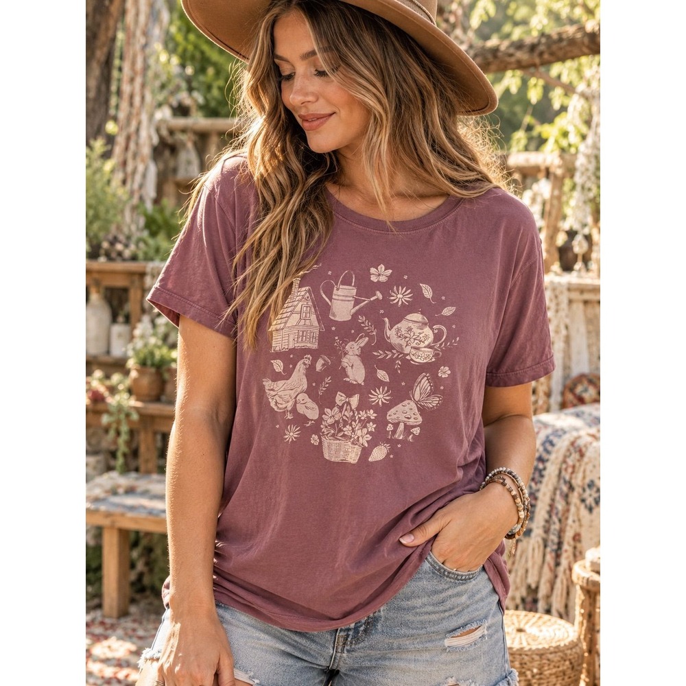 Torrid Heritage Cottagecore Garden Graphic Tee – Mauve – Plus Size
2X